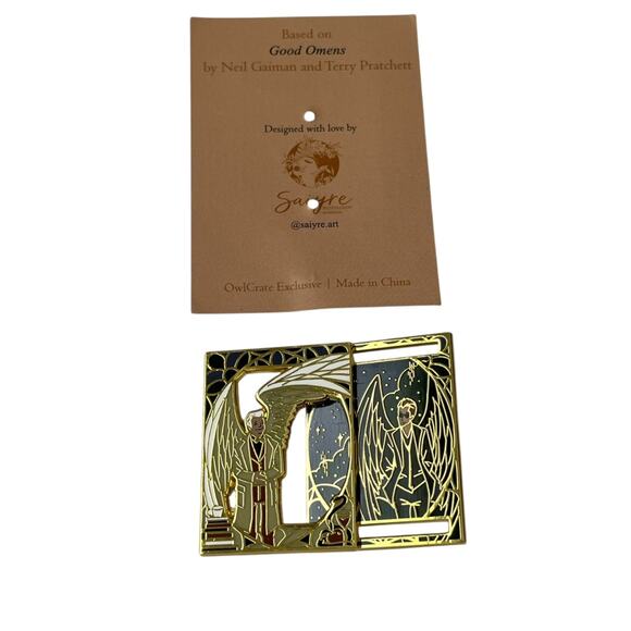 OwlCrate Exclusive Perfect Pairings Enamel Slider Pin 8 of 12 Good Omens NEW - Picture 5 of 7